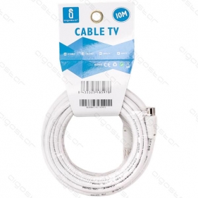 Obrázok pre Anténny, koaxiálny TV kábel 10M biely