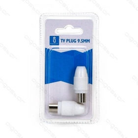 Obrázok pre Sada koncoviek pre Anténny, koaxiálny TV kábel 2x vidlica 9,5mm