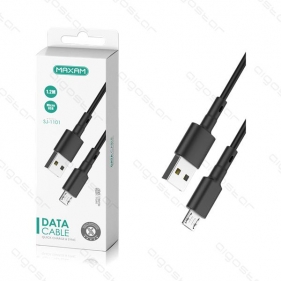Obrázok pre Nabíjací dátový kábel SJ-1101 USB/MicroUSB, 1.2M, 2A, Čierny