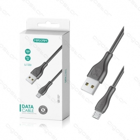Obrázok pre Nabíjací dátový kábel SJ-1200 USB/MicroUSB, 2.0M, 2A, Čierny