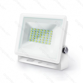 LED reflektor biely 30W/2700lm , bez senzora , Studená biela Obrázok pre LED reflektor biely 30W/2700lm , bez senzora , Studená biela