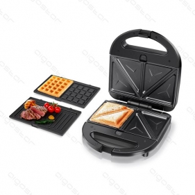 Obrázok pre Sendvičovač, vaflovač, kontaktný gril 3v1 750W