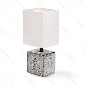 Stolná lampa keramická 08 Sivá , E14 Obrázok pre Stolná lampa keramická 08 Sivá , E14