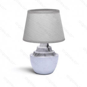 Stolná lampa keramická 16 Sivá , E14 Obrázok pre Stolná lampa keramická 16 Sivá , E14