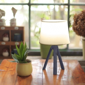 Stolná lampa 01 Drevo Sivá , E14 Obrázok pre Stolná lampa 01 Drevo Sivá , E14
