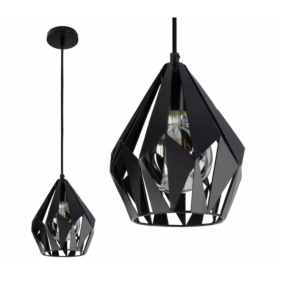 Obrázok pre Loft Závesný luster 1xE27/230V/Čierna