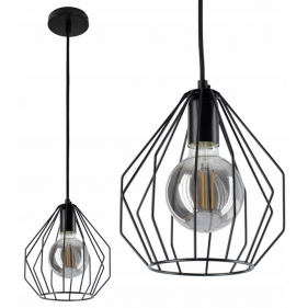 Závesný luster 1xE27/230V/Čierna Obrázok pre Závesný luster 1xE27/230V/Čierna