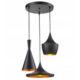 Závesný luster 3xE27/230V/Čierna Obrázok pre Závesný luster 3xE27/230V/Čierna