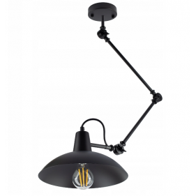 Obrázok pre Loft Závesný luster 1xE27/230V/Čierna