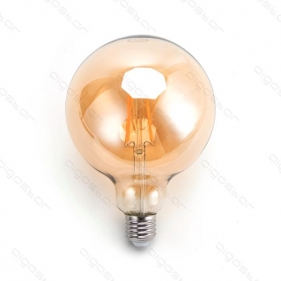 LED žiarovka E27 8W/650lm , G125 LED vlákno AMBER , Teplá biela Obrázok pre LED žiarovka E27 8W/650lm , G125 LED vlákno AMBER , Teplá biela