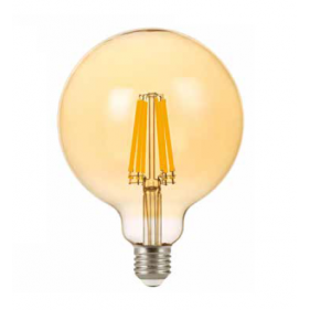 LED žiarovka E27 12W/1300lm , glóbus G125 LED vlákno AMBER , Teplá biela Obrázok pre LED žiarovka E27 12W/1300lm , glóbus G125 LED vlákno AMBER , Teplá biela