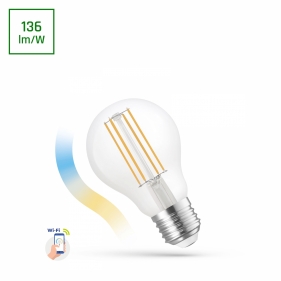 Obrázok pre SMART LED žiarovka E27 5W/680lm , klasik LED vlákno , CCT