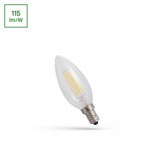 LED žiarovka E14 4W/460lm , svieca LED vlákno , Neutrálna biela Obrázok pre LED žiarovka E14 4W/460lm , svieca LED vlákno , Neutrálna biela