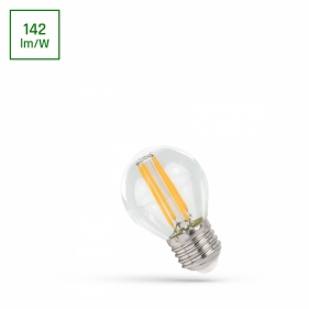 LED žiarovka E27 6W/850lm , glóbus LED vlákno , Teplá biela Obrázok pre LED žiarovka E27 6W/850lm , glóbus LED vlákno , Teplá biela
