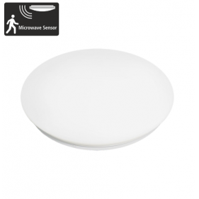 Led Ceiling vodeodolný kruhový biely 12W/840lm 330mm , IP44 , s mikrovlnným senzorom , Neutrálna biela Obrázok pre Led Ceiling vodeodolný kruhový biely 12W/840lm 330mm , IP44 , s mikrovlnným senzorom , Neutrálna biela