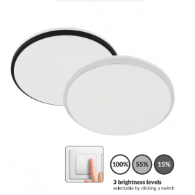 Vodeodolný Led Ceiling kruhový biely 20W/1400lm 340mm , IP44 , Neutrálna biela s tromi módmi svietenia Obrázok pre Vodeodolný Led Ceiling kruhový biely 20W/1400lm 340mm , IP44 , Neutrálna biela s tromi módmi svietenia