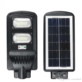 LED Solárne Pouličné verejné osvetlenie 60W, IP67 , so senzorom , Studená biela s diaľkovým ovládaním Obrázok pre LED Solárne Pouličné verejné osvetlenie 60W, IP67 , so senzorom , Studená biela s diaľkovým ovládaním
