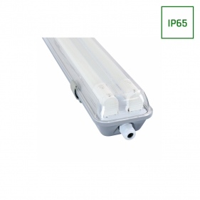 Sada 1ks Prisadené svietidlo Double IP65 a 2ks LED trubica T8 10W/900lm 60cm jednostranná sklenená neutrálna Obrázok pre Sada 1ks Prisadené svietidlo Double IP65 a 2ks LED trubica T8 10W/900lm 60cm jednostranná sklenená neutrálna