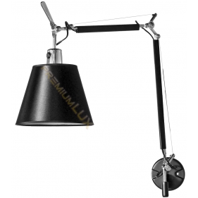 Lampa PAOLA E27 fi:230mm l:360+250mm čierná Obrázok pre Lampa PAOLA E27 fi:230mm l:360+250mm čierná
