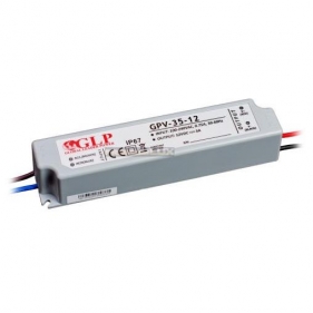 GLP Vodeodolný napájací zdroj pre Led pásy - 12V/35W , IP67 Obrázok pre GLP Vodeodolný napájací zdroj pre Led pásy - 12V/35W , IP67