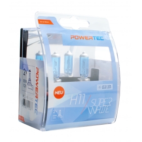 Obrázok pre Autožiarovky SuperWhite H11 12V 55W + 100% svietivosti DUO 2ks v balení  Powertec