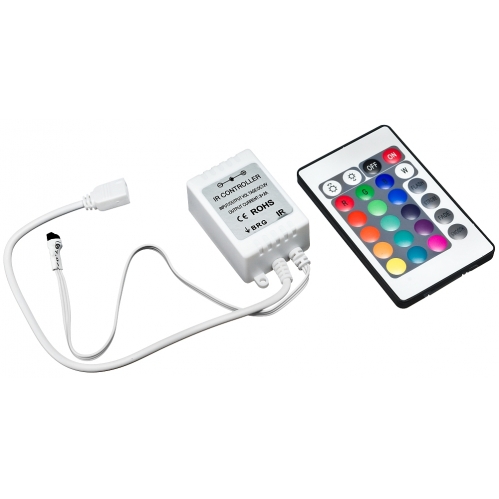 Obrázok pre IR ovládač RGB + diaľkové ovládanie 24 tlačidiel 72W