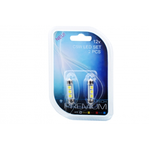 Obrázok pre LED Autožiarovka LB310W DUO - C5W 36mm 3xSMD5050 CANBUS , biela