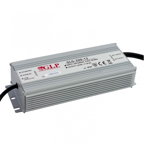 Obrázok pre GLP Vodeodolný napájací zdroj pre Led pásy - 12V/200W , IP67