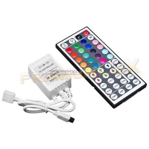 Obrázok pre IR ovládač RGB + diaľkové ovládanie 44 tlačidiel 72W