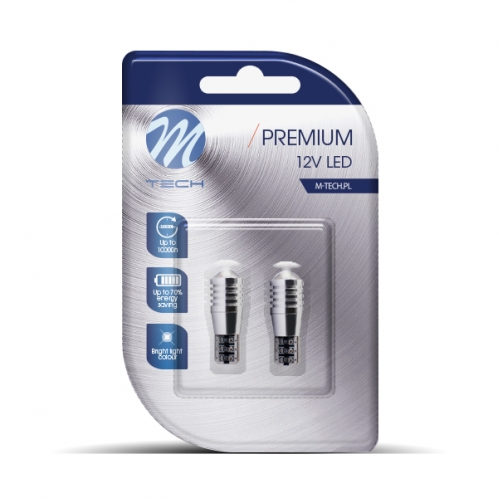 Obrázok pre LED Autožiarovka LB326W DUO - W5W / T10 , 3W , 1xCREE , šošovka , CANBUS , biela