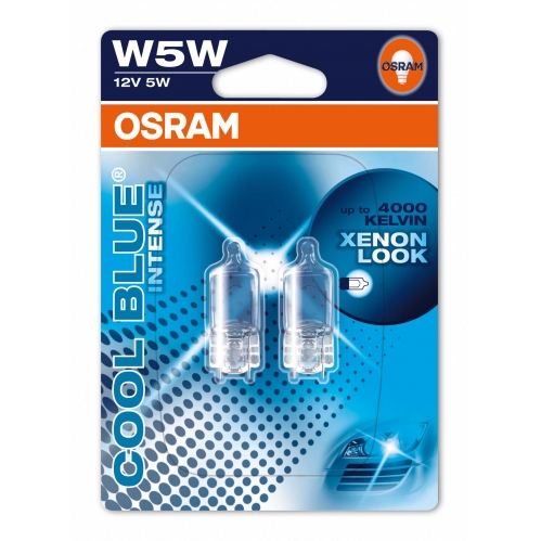 Obrázok pre OSRAM Autožiarovky Cool Blue DUO W5W / T10 12V , 5W , 2825HCBI-02B , Xenon Look