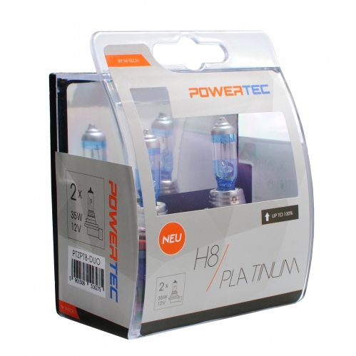 Obrázok pre Autožiarovky Platinum H8 12V 35W + 130% svietivosti DUO 2ks v balení  Powertec