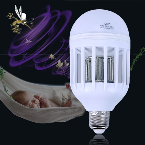 Obrázok pre LED žiarovka E27 9W/720lm , Mosquito Killer Lamp s lapačom hmyzu , studená biela