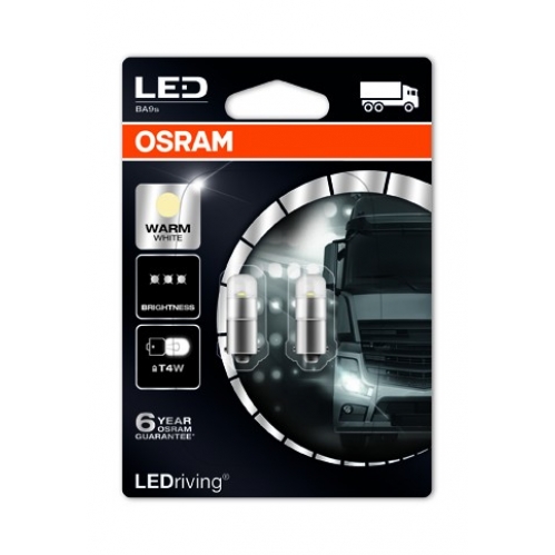 Obrázok pre OSRAM LED Autožiarovka 3924WW-02B - Ba9s  , T4W , 1W/24V , teplá biela , 2ks v balení
