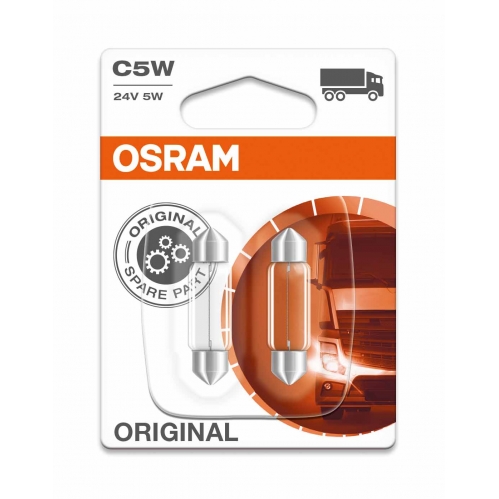 Obrázok pre OSRAM Halogénová Autožiarovka ORIGINAL O6423-02B - C5W , 24V , 5W , SV8.5-8 , 2ks v balení