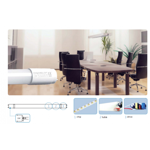 Obrázok pre LED trubica T8 22W/1850lm 150cm jednostranná neutrálna
