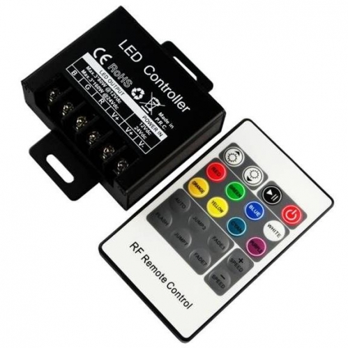 Obrázok pre RF ovládač RGB + diaľkové ovládanie 20 tlačidiel 240W 12/24V DC