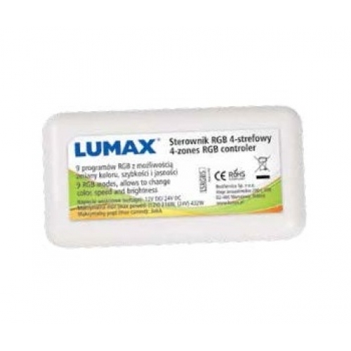 Obrázok pre RF Prijímač diaľkového ovládania RGB 4 -pásmový 216/432W