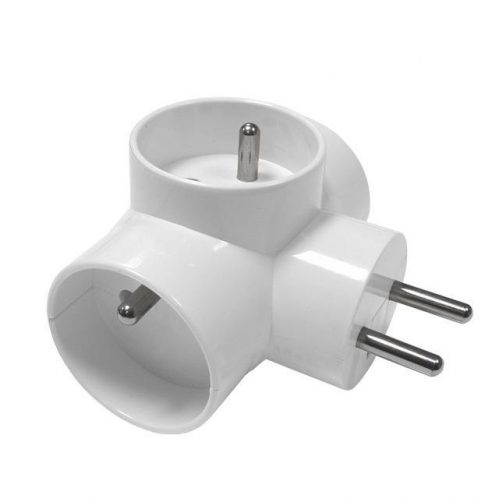 Obrázok pre Adaptér , elektrická rozvodka biela ZARK KRW-3