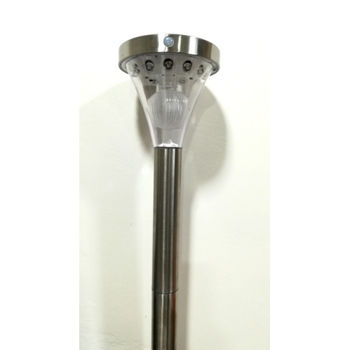 Obrázok pre Záhradná LED solárna lampa 6,5W/500lm , nerez , so senzorom pohybu