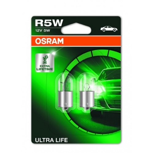 Obrázok pre OSRAM Halogénová Autožiarovka Ultra Life O5007-02B - Ba15s , 12V , 3W , R5W , 2ks v balení