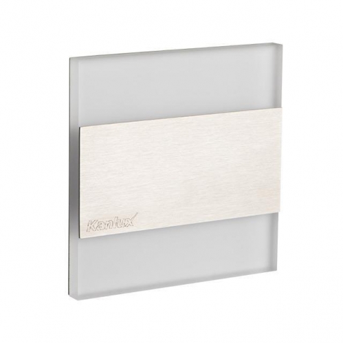 Obrázok pre Schodové svietidlo štvorcové KANLUX TERRA 0,8W/15lm , brúsené striebro , 12V DC , studená biela