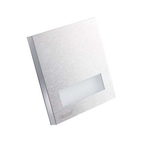 Obrázok pre Schodové svietidlo štvorcové KANLUX LINAR MINI 0,8W/15lm , brúsené striebro , 12V DC , studená biela
