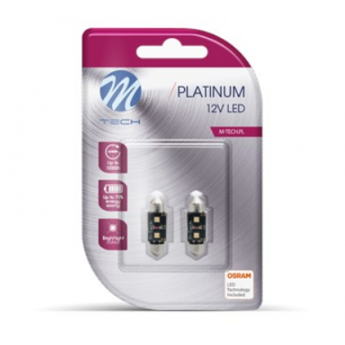 Obrázok pre LED Autožiarovka LB814W DUO - C5W 41mm 2xHP , CANBUS , biela