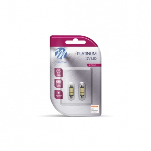 Obrázok pre LED Autožiarovka LB815W DUO - C5W 36mm 9xSMD5630 CANBUS , biela