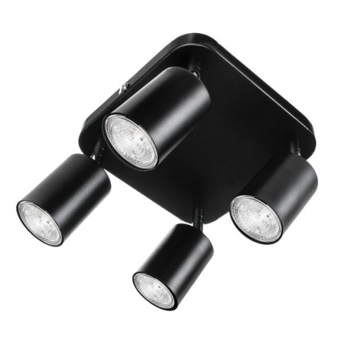 Obrázok pre Lampa Luster SIENA štvorcový 190x190mm , 4xGU10 matná čierna