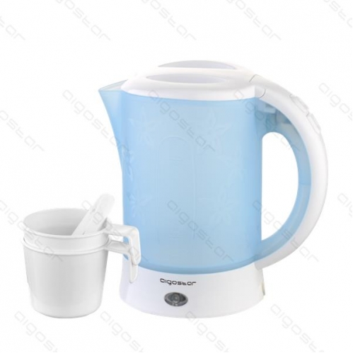 Obrázok pre MINI cestovná rýchlovarná kanvica - 0,6L , modrá - 650W + DARČEK!