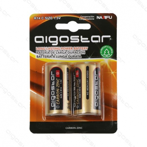 Obrázok pre Sada 2ks karbón-zink batérií Aigostar C R14 1,5V