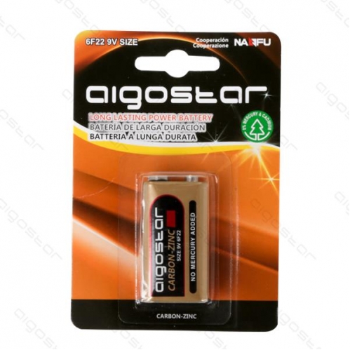 Obrázok pre Karbón-zinková batéria Aigostar 6F22 9V