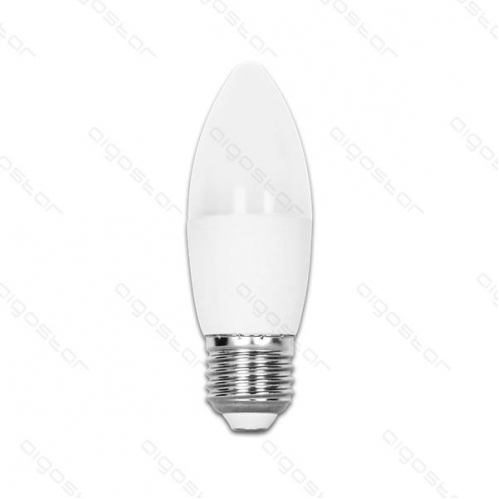 Obrázok pre LED žiarovka E27 7W/560lm , svieca C37 , Studená biela